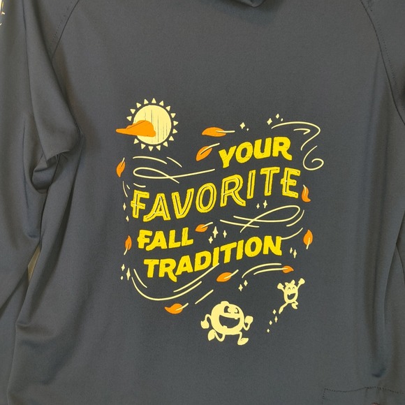 Halloween Jack O Lantern Unisex Long Sleeve Zip Pumpkin Hoodie Blue Size Medium‎ - Picture 6 of 7